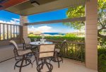 Gather in this beautiful outdoor living space with raised seating